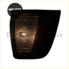 Black smoked tail light lens with vertical ridges and red illumination for toyota hilux ln rn front bumper corner park lights