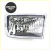 Front bumper fog light for Toyota Land Cruiser Prado with chrome finished rectangular headlight and clear textured lens
