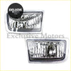 Front bumper fog light for toyota land cruiser prado with clear rectangular headlights and chrome prismatic lens housing