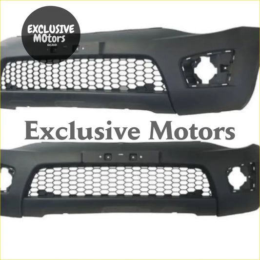 Black plastic front bumper with hexagonal grille design for mitsubishi triton 2010-2014 models