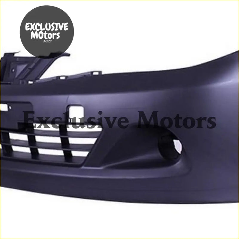 Front bumper for nissan tiida 2008-2012 in dark gray plastic with integrated grille and headlight housing