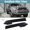 Black plastic front bumper grille filler trim panel for toyota tacoma 2012-2015 shown from the back side