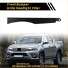 Black plastic front bumper grille headlight filler for toyota hilux and tacoma 2005-2011 shown from back side
