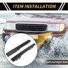Black plastic front bumper grille headlight filler for toyota tacoma 4wd 2005-2015 shown from the back side