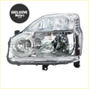 Front bumper headlight turn signal lamp for nissan x-trail t31 with clear plastic lens and chrome reflector housing