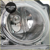 Front bumper headlight turn signal lamp for Nissan X-Trail T31 with clear chrome finish and circular ribbed lens
