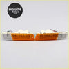 Front bumper indicators for mitsubishi triton ute with amber side marker lights clear lens and white plastic housings