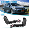 Black plastic front bumper mounting support bracket pair for toyota corolla 2010-2015 visible from back side