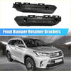 Black plastic front bumper mounting support brackets for toyota highlander shown from the back side