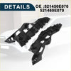 Black plastic front bumper retainer bracket trim pieces with precise cutouts for Toyota Highlander 2001-2023
