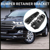Black plastic front bumper retainer bracket for toyota land cruiser 2012 to 2021 shown from the back side