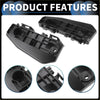 Black plastic front bumper retainer bracket cover trim pieces for toyota land cruiser 2012-2021 shown from back side