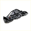 Black plastic front bumper rhs trim piece for Toyota Hilux Revo 2015-2023 with red button and molded compartments