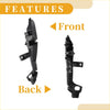Black plastic front bumper support bracket trim cover for toyota cruiser 2003 2008 shown front and back views