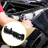 Black plastic front bumper support bracket with molded tabs and mounting holes for toyota fortuner 2009-2011