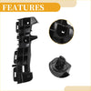 Black plastic front bumper support bracket trim piece with molded contours and clips for toyota fortuner 2009-2011