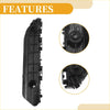 Front bumper support bracket for toyota highlander 2008-2010 in black plastic with molded ridges and mounting holes visible