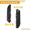 Black plastic front bumper support bracket trim piece with molded ridges and mounting holes for toyota highlander 2008-2010