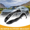 Black plastic front bumper support bracket for toyota prius 2004-2009 shown from the back side in a pair