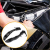 Black plastic headlight bezel trim pieces for front bumper support bracket on toyota prius 2004 to 2009