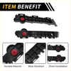 Black plastic front bumper support bracket for toyota tacoma 2016-2021 with red circular fasteners shown from back side