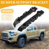 Front bumper support brackets for Toyota Tacoma 2016-2023 made of black plastic with pink circular inserts, set of 2
