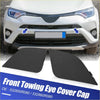 Black front bumper tow hook cover caps for toyota rav4 2016-2018 designed to protect and match vehicle trim