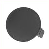 Black circular front bumper tow hook cover for Toyota RAV4 2019-2023 with textured surface and side clip