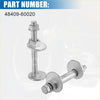 Silver galvanized front camber adjustment bolts kit with hex heads and washers for toyota 4runner 2003-2023