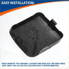 Black plastic car battery terminal cover with molded tabs and embossed text for toyota rav4 front bumper tow hook