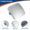 Silver matte finish plastic front car bumper tow hook cover for toyota rav4 2009-2011 shown from back side