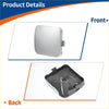 Silver plastic front car bumper tow hook cover for toyota rav4 2009-2011 with textured finish and latch