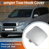Silver textured front bumper tow hook cover for toyota rav4 2009-2011 in durable silver tone material