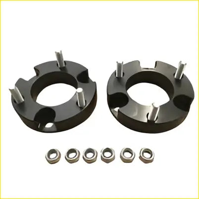 Black metal front coil strut spacer 25mm lift kit with silver bolts and washers for ford ranger px bt50 4wd 2012-2018