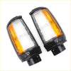 Black plastic front corner side marker lights with clear and amber lenses for mitsubishi triton l200 strada 1986-1996