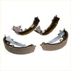 Set of four metallic front disc brake shoes with brownish gray friction material for toyota hilux 2wd 2008