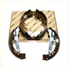 Front disc brake shoes kit for toyota hilux2wd 2008 with metallic and dark brown drum brake shoe components
