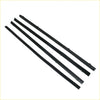 Set of four black rubber windshield wiper blades for front door belt moulding on toyota hilux 1978-1983