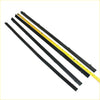 Black car windshield wiper blades with yellow tape showing length for front door belt moulding toyota hilux 78-83