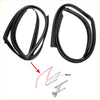 Black rubber front door glass run channel strip for toyota hilux ute 2004-2015 side mirror replacement