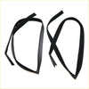 Black rubber front door glass run channel seals for Nissan Patrol Safari Y60 designed for automotive use