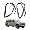 Black rubber front door glass run channel seals for nissan patrol safari y60 shown from the back side