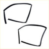 Black rubber front door glass run channel seals with vent for Nissan Datsun D21 1986-1997 automotive use