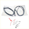 Black rubber front door glass run seals made for nissan ad nv pickup and sunny wagon n14 windows