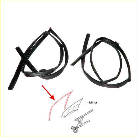 Black rubber front door glass run seal strips for nissan AD NV pickup and sunny wagon N14 car windows