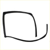 Black rubber front door glass run seal for Nissan Sentra sedan B13 1990-1994 shown from the back side