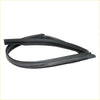 Black rubber front door glass run seal for Nissan Sentra sedan B13 1990-1994 shown from back side