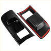 Black glossy plastic front door handle bowl cover with red adhesive strips for toyota tundra 2014-2021