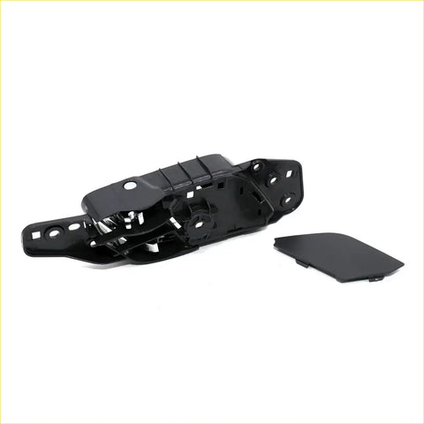 Backside of black plastic door handle release mechanism with matching cover for mazda bt50 up ur xtr 2011-2020