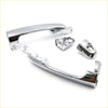 Front door handle x2 for mitsubishi triton strada l200 2005-2014 with chrome finish and sleek polished trim